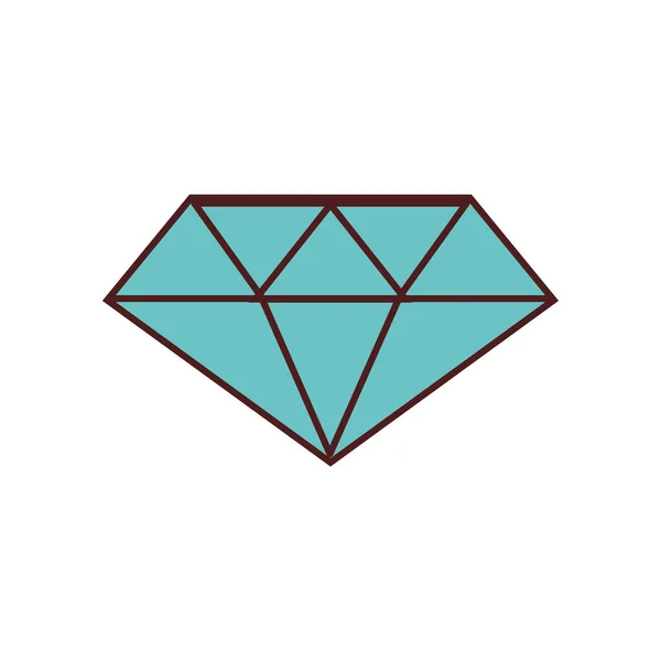 Bijoux en diamant joyau icône de luxe design isolé — Image vectorielle