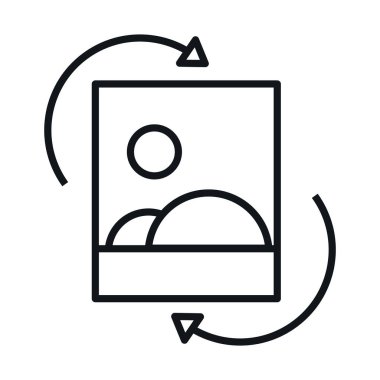 360 resim görünümlü sanal tur doğrusal simge tasarımı