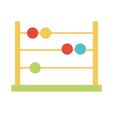 küçük çocukların oynaması için abaküs oyuncağı nesnesi, düz çizgi film