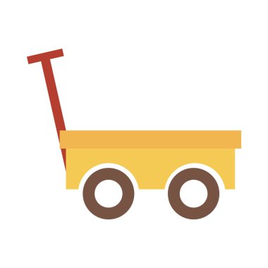 Küçük çocukların oynaması için oyuncak nesneleri itin, düz çizgi film