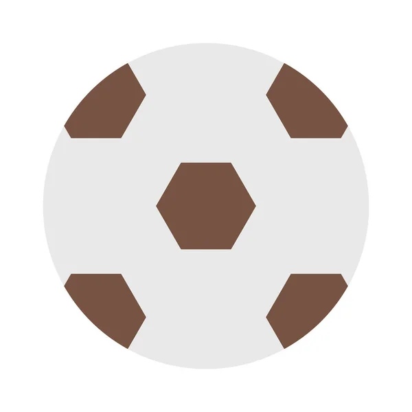 Fotbal míč hračka objekt pro malé děti hrát, plochý styl kreslené — Stockový vektor