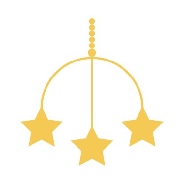 Beşik hareketli yıldızlar küçük çocukların oynaması için oyuncak nesne, düz çizgi film