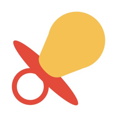 Küçük çocukların oynaması için emzik oyuncağı nesnesi, düz çizgi film