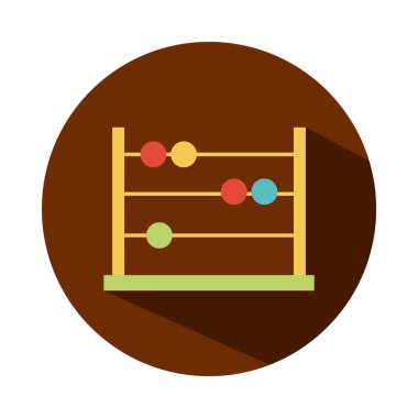 Abaküs oyuncak nesnesi küçük çocukların oynaması, bloklaması ve düz stil çizgi film