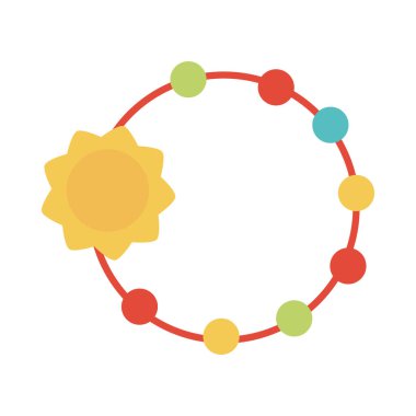 Küçük çocukların oynaması için oyuncak tef, düz çizgi film.