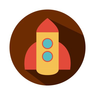 Küçük çocukların oynayacağı, bloklayacağı ve düz stil çizgi film için plastik bir oyuncak nesne