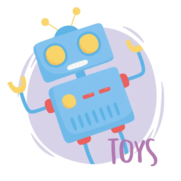 Zabawki obiekt dla małych dzieci do gry robota kreskówki — Wektor stockowy