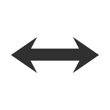 Okla ilgili simge, oklar iki kenarı işaret ediyor