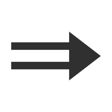 ok yönüyle ilgili simge, doğru noktalı yönelim siluet biçimi