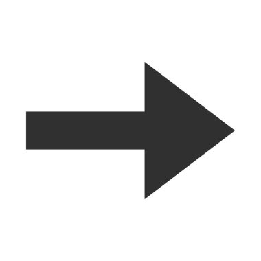 ok yönüyle ilgili simge, doğru noktalı yönelim siluet biçimi