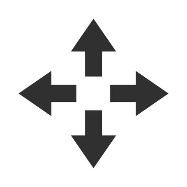 Çeşitli yönlerdeki elementlerin ok simgesi