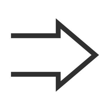 ok yönüyle ilgili simge, doğru noktalı yönelim siluet biçimi