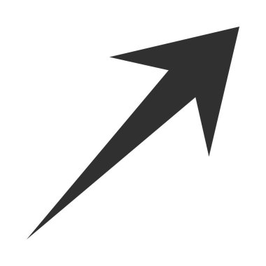 Okla ilgili simge, büyüme grafiksel konsept siluet biçimi