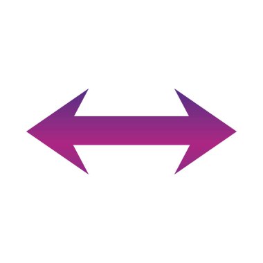 Okla ilgili simge, oklar iki kenarı gösterir eğim biçimi