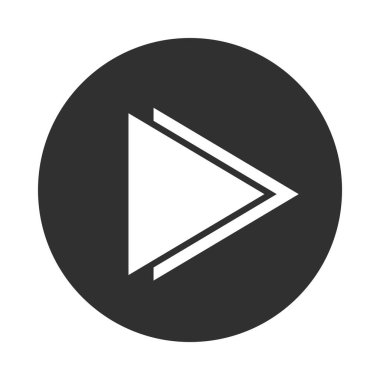 sağ çift ok düğmeye devam et siluet biçimi simgesi