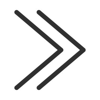 çift sağ ok yönü ileri düğme siluet biçimi simgesi