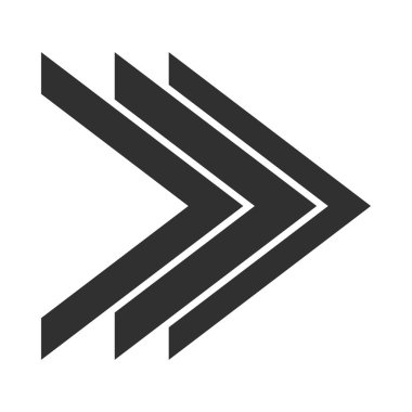 çift sağ ok yönü ileri düğme siluet biçimi simgesi