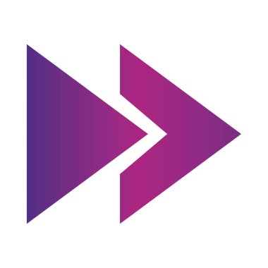 çift sağ ok yönü ileri dijital düğme gradyan biçim simgesi