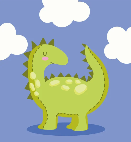 Zabawki dinozaurów obiekt dla małych dzieci do gry w kreskówkę — Wektor stockowy