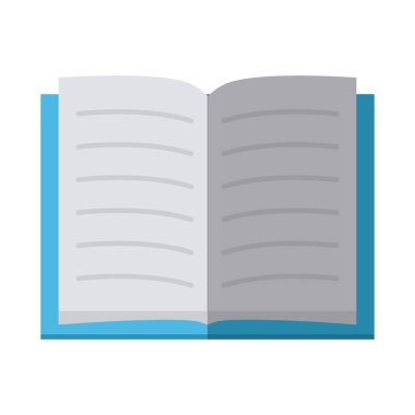 okul eğitimi açık kitap ders düz gölge simgesi