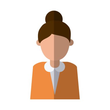 karakterli kadın meçhul, düz gölge simgesi