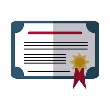 okul eğitimi başarı sertifikası gölge içeren düz simge