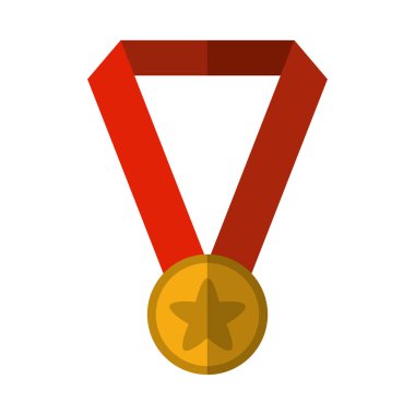 Madalya ödüllü gölgeli düz simge