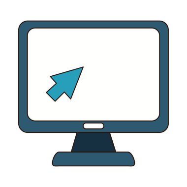 okul eğitimi çevrimiçi öğrenme bilgisayar satırı ve biçim simgesi