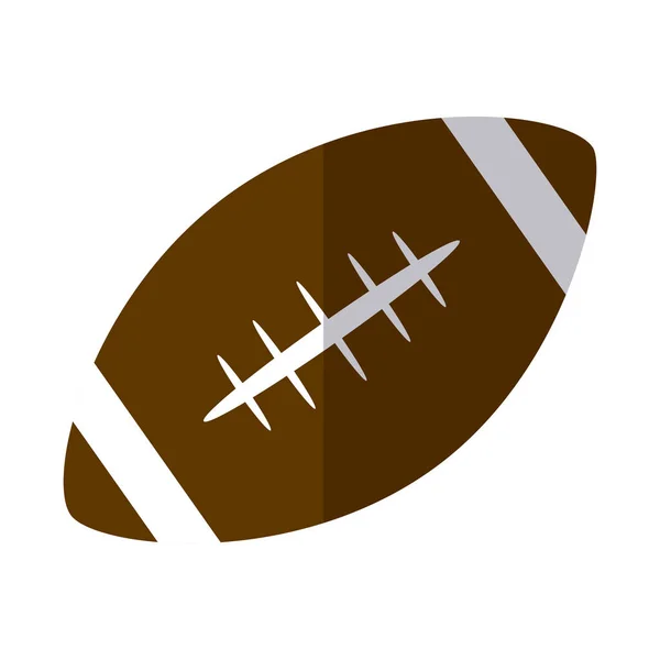 Amerikaanse voetbal bal apparatuur platte pictogram met schaduw — Stockvector