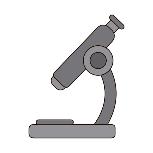 School onderwijs laboratorium chemie microscoop lijn en vul stijl pictogram — Stockvector