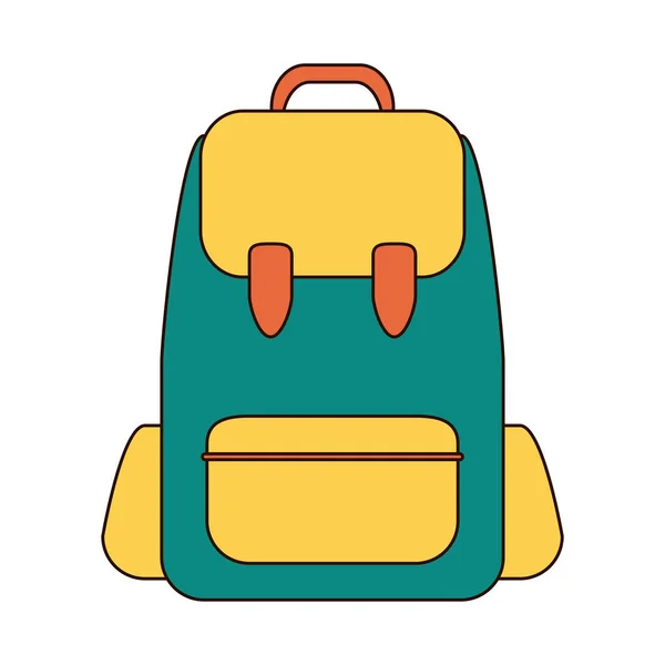 Iskolai oktatás hátizsák felszerelés vonal és töltse stílus ikon — Stock Vector