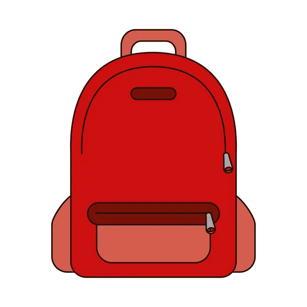 Escuela educación mochila equipo línea y relleno icono de estilo — Archivo Imágenes Vectoriales