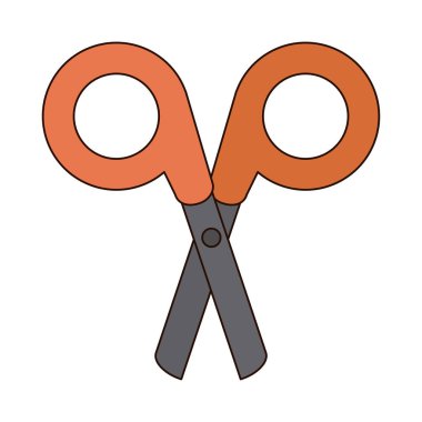 okul eğitimi makas kırtasiye satırı ve biçim simgesi