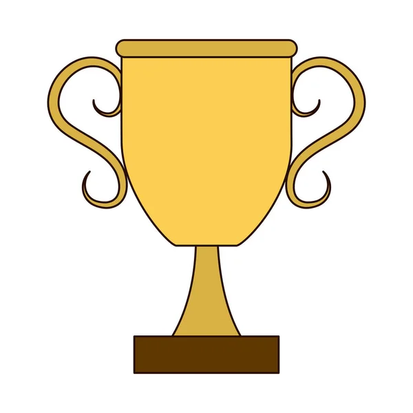 Złota linia nagród trofeum i wypełnić ikonę stylu — Wektor stockowy