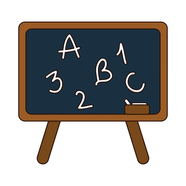Školní vzdělávání tabule s trojnožkou řádek a výplň styl ikony — Stockový vektor