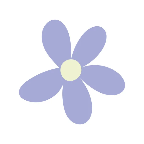 꽃 꽃잎의 자연 장식 고립 된 아이콘 디자인 흰색 배경 — 스톡 벡터