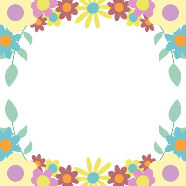 Çiçekler doğa dekorasyonunu beyaz arkaplan olarak bırakır