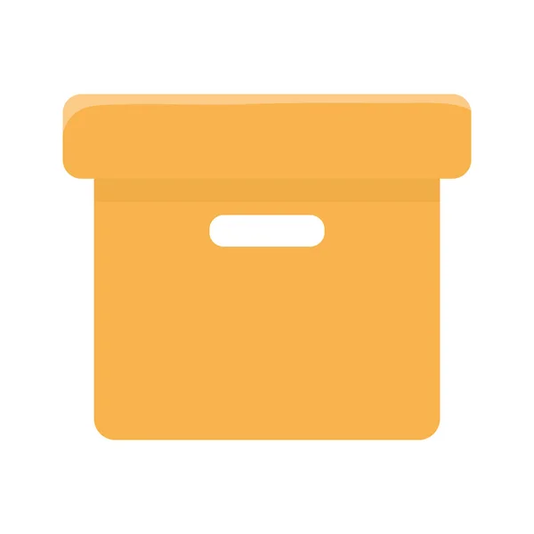 Boîte en carton livraison vide cargo isolé icône conception fond blanc — Image vectorielle
