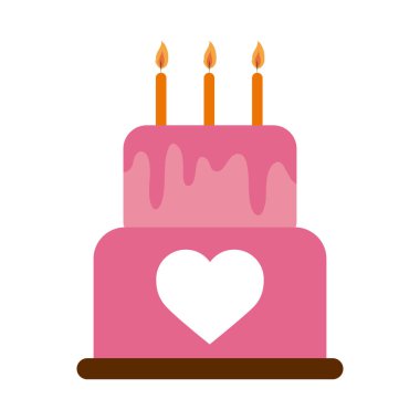 Tatlı pasta kutlaması aşk aşk aşk aşk aşk tutku düz stil ikonu hissetmek