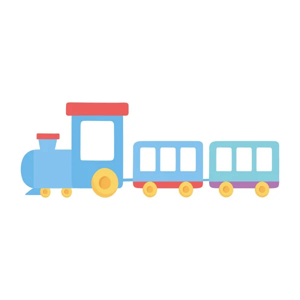 Kids toys train cartoon isolated icon design white background — Stock Vector