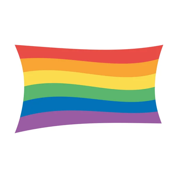 LGBTQ, comunidade gay desfile discriminação sexual rianbow bandeira isolado ícone design — Vetor de Stock