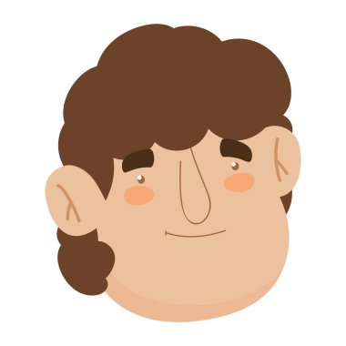 Büyükanne ve büyükbaba günü, yaşlı adam çizgi film karakteri yüz izole ikon tasarımı