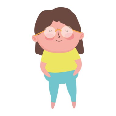 Büyükanne ve büyükanne günü, ayakta duran karikatür ikon tasarımı