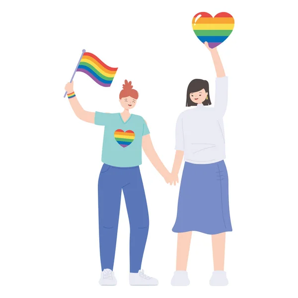 LGBTQコミュニティゲイパレード性的指向差別抗議 — ストックベクタ