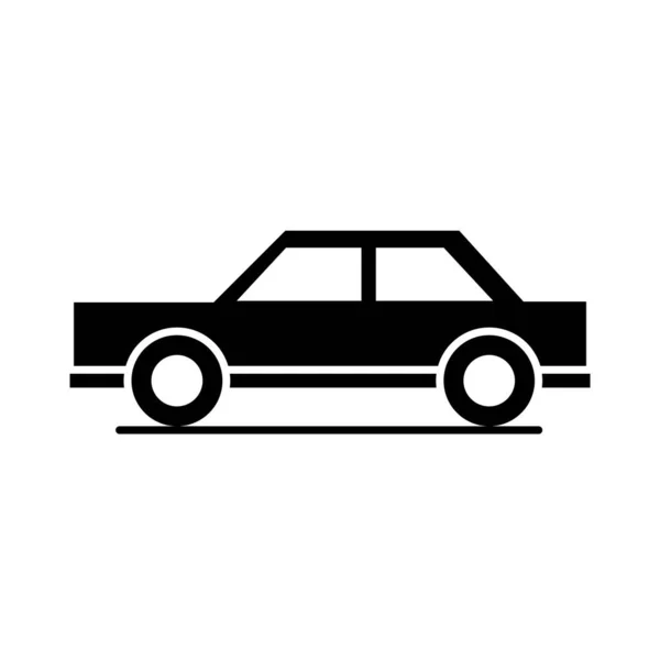 Car sedan model transport vehicle silhouette style icon design — Stock Vector
