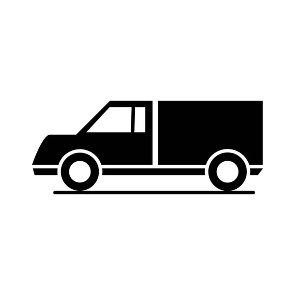 Car lorry model transport vehicle silhouette style icon design — Stock Vector