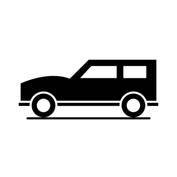 Suv auto modell transport fahrzeug silhouette stil icon design — Stockvektor