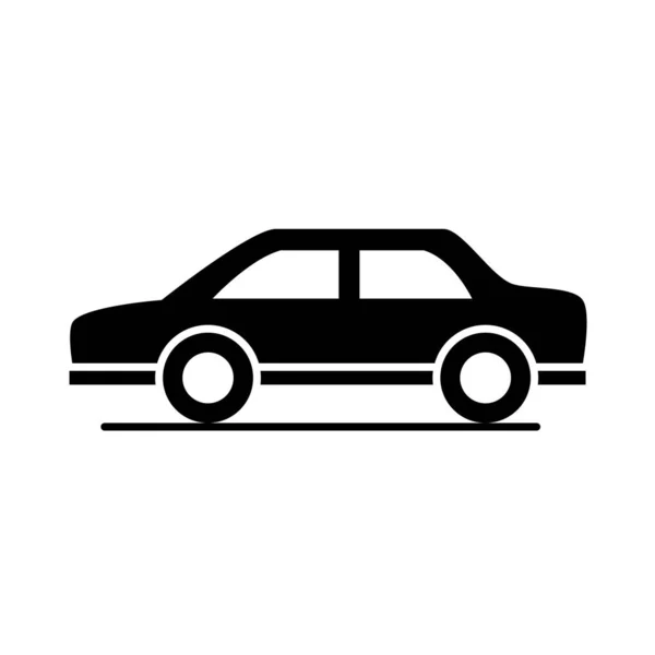 Classic car model transport vehicle traffic silhouette style icon design — Stock Vector