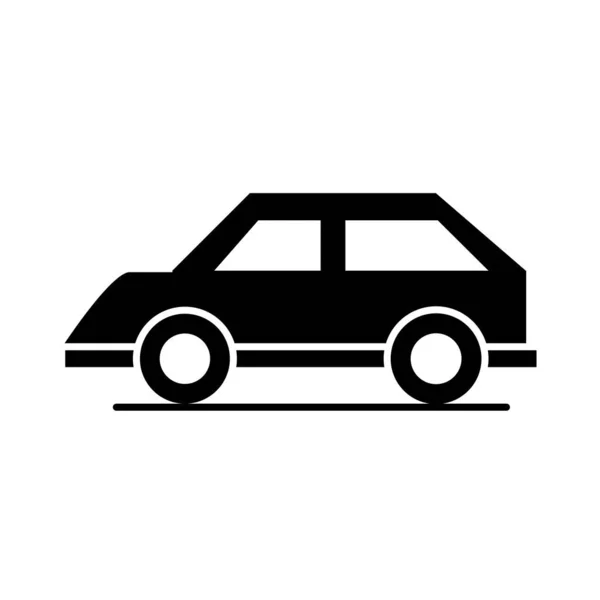 Modelo de carro veículo de transporte estilo silhueta vintage ícone design — Vetor de Stock