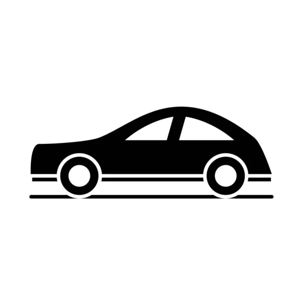 Coche modelo de lujo transporte vehículo silueta estilo icono diseño — Vector de stock